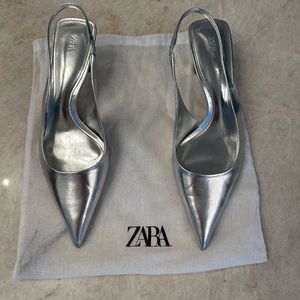 Silver Zara Heels